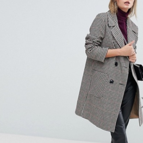miss selfridge check coat